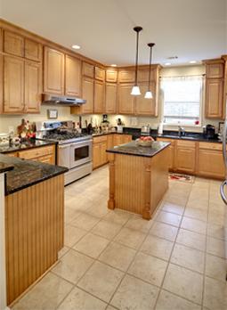 Residential kitchen with appliances